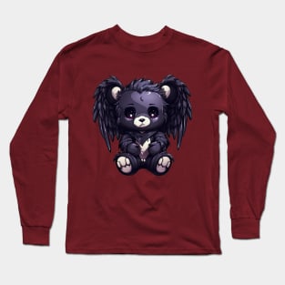 Gothic Guardian: The Dark Angel Teddy Bear Long Sleeve T-Shirt